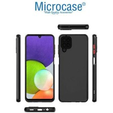 Microcase Samsung Galaxy M22 4g London Serisi Darbeye Dayanıklı Kılıf - Buzlu Siyah