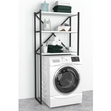 Bofigo 3 Raflı Metal Banyo Düzenleyici Metal Banyo Rafı Çamaşır Makinası Üstü Beyaz