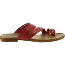 Bueno Shoes Mercan Deri Kadın Düz Terlik