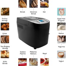 Karaca Bake XL Ekmek Reçel Yoğurt Yapma Makinesi Inox 1500 G 45 Tarifli Kitapçıklı