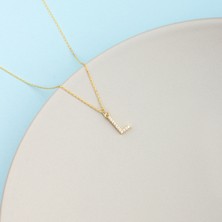 Ravza Gümüş 925 Ayar Gümüş L Harf Kolye