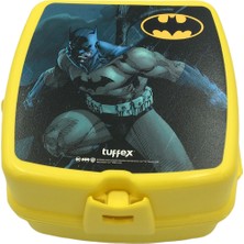 Tuffex Batman Kilitli 4 Bölmeli Beslenme Kutusu Çocuk Kahvaltı Öğrenci Okul Piknik Yemek Koyma Çantası