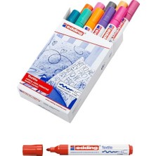 Edding Kırmızı 10'lu Paket Kalıcı Tekstil  T-Shirt Kalemi / 4500/ 2-3mm / Renk Kod :2