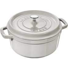 Staub La Cocotte Trüf Beyazı 24 cm 3,8l Yuvarlak Döküm Tencere