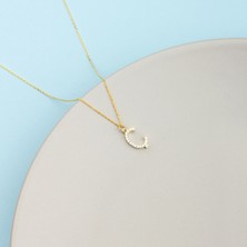 Ravza Gümüş 925 Ayar Gümüş Ç Harf Kolye