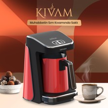 Goldmaster : Goldmaster Prokıvam Kırmızı Geniş Hazne Çelik Cezveli Akıllı Yerleştirmeli Türk Kahve Makinesi GM9900K