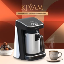 Goldmaster Prokıvam Beyaz Geniş Hazne Çelik Cezveli Akıllı Yerleştirmeli Türk Kahve Makinesi GM9900B