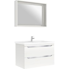 Kale Casilla 100 cm Gri-Beyaz Banyo Dolabı Takımı