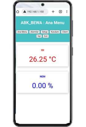 ABK Bewa 5201 Wi-Fi Erişimli Çok Fonksiyonlu Dijital Sıcaklık-Nem Göstergesi