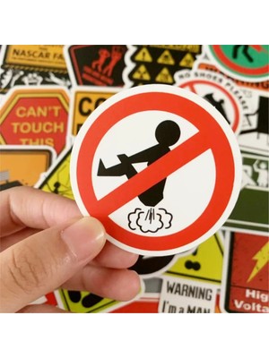 10'lu Uyarı Etiketleri Karma Sticker