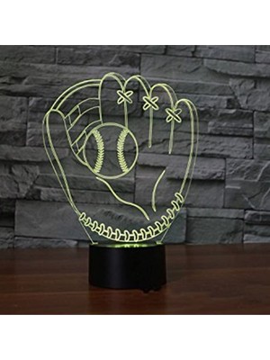 Fybang Renk Değiştiren 3D Dekoratif Şekilli LED Lamba - 12 cm (Yurt Dışından)