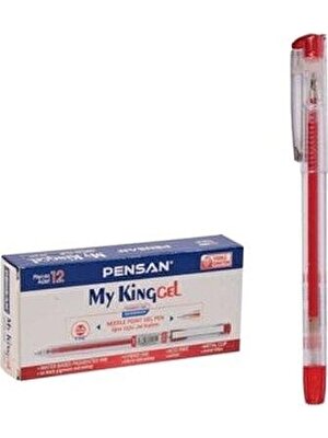 Mikro Pensan Tükenmez Kalem My-King Jel 12 Adet 0.5 mm Kırmızı 6405