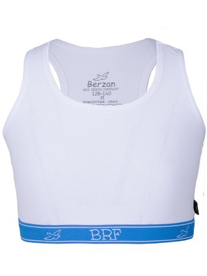 BRZ Collection Kız Çocuk Büstiyer | Crop Atlet | Sporcu Atlet | Beyaz