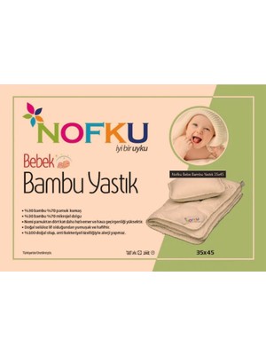 Nofku Bebe Bambu Yastık 35 x 45 cm