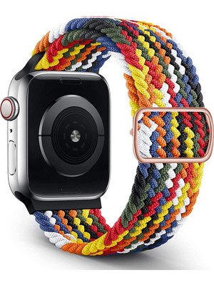 Cool Cold Apple Watch Solo Döngü 42/44/45 mm Uyumlu Örgü Elastik Tokalı Ayarlanabilir Kordon