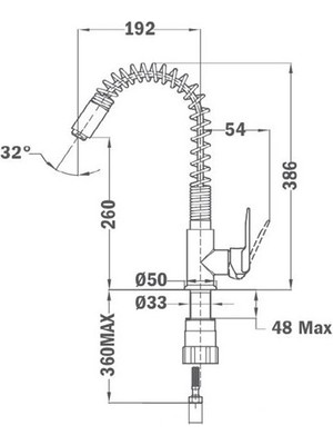 Teka - In 934  - Kuğu Esnek 360° Dönebilen Mutfak Bataryası - Krom - 539341200