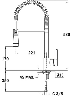 Teka ARK 939 Kuğu Esnek 360° Dönebilen Mutfak Bataryası Krom 239391200