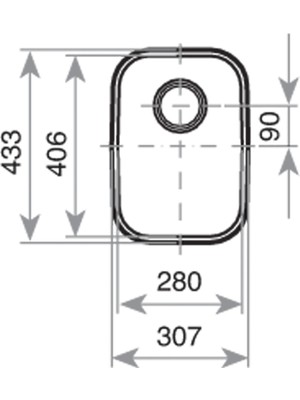 Teka BE 28.40 TEZGAHALTI EVYE Tezgahaltı Eviye Paslanmaz Çelik 28 cm 10125003