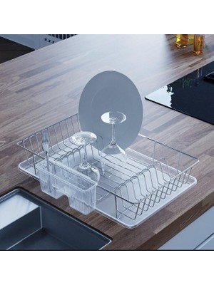 Geseus Home Tek Katlı Tabaklık Bulaşıklık Krom KB003K