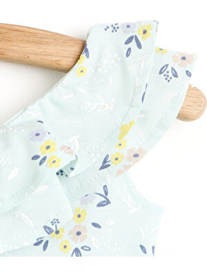 Hello Baby Secret Garden Kız Bebek Fırfırlı Bluz- Rahat Kalıp Düğmeli Kısa Pantolon