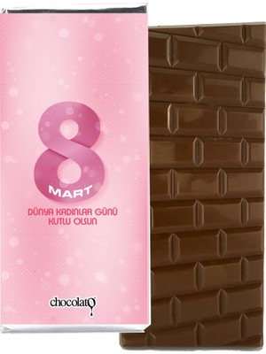 Chocolato 8 Mart Dünya Kadınlar Günü 2 100 gr. Sütlü Tablet Çikolata