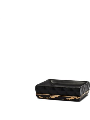 Primanova Nero Siyah Mermer Katı Sabunluk