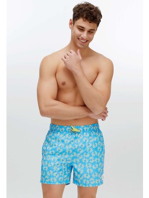 U.S. Polo Assn. Erkek Mavi Orta Boy Deniz Şortu