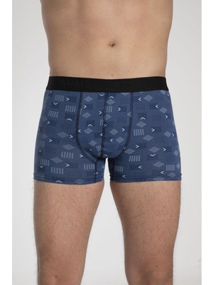 Arma Yıldız Erkek Karışık Renk Desenli Likralı Boxer 6'lı Paket