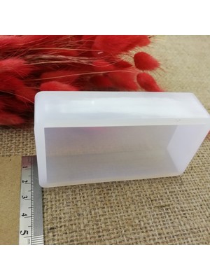 Hobizubi Dikdörtgen Reçine Epoksi,Mum,Sabun ve Beton Kalıbı 8 cm -Kod:58