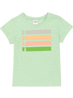 U.S. Polo Assn. Kız Çocuk Mint Basic T-Shirt 50253146-VR090