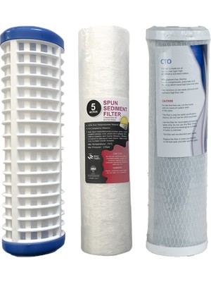 Aquames - Su Arıtma Eco Yıkanabilir Filtreli Ön Filtre Seti