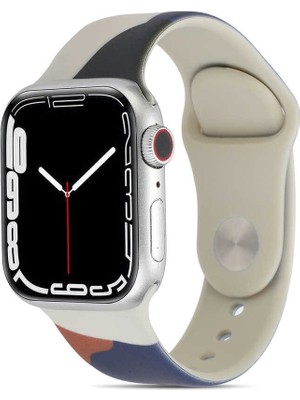 Nezih Case Apple Watch Seri 2 3 4 5 6 7 Se 42 44 45MM Uyumlu Yumuşak Jel Silikon Kordon
