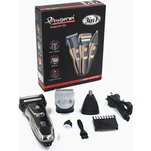GM-595 3in1 Şarjlı Saç Sakal Favori Burun Traş Makinesi