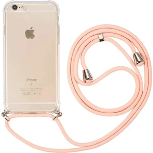 Apple iphone 5s Kılıf Omuz Boyun Askılı Ipli Şeffaf Antişok X-Rop Kılıf Dört Köşeli Darbe Koruma