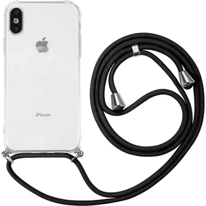 Apple iphone x Kılıf Omuz Boyun Askılı Ipli Şeffaf Antişok X-Rop Kılıf Dört Köşeli Darbe Koruma