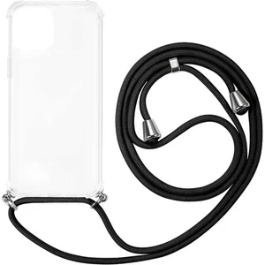 Apple iphone 13 Pro Kılıf Omuz Boyun Askılı Ipli Şeffaf Antişok X-Rop Kılıf Dört Köşeli Darbe Koruma
