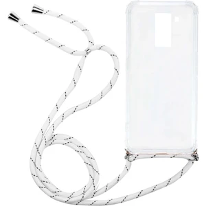 Samsung Galaxy A8 2018 A530 Kılıf Omuz Boyun Askılı Ipli Şeffaf Antişok X-Rop Kılıf Dört Köşeli Darbe Koruma