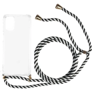 Samsung Galaxy Note 10 Lite N770 Kılıf Omuz Boyun Askılı Ipli Şeffaf Antişok X-Rop Kılıf Dört Köşeli Darbe Koruma