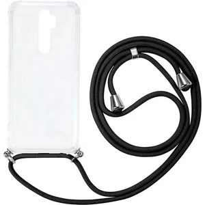 Oppo Reno2 Z CPH1951 Kılıf Omuz Boyun Askılı Ipli Şeffaf Antişok X-Rop Kılıf Dört Köşeli Darbe Koruma