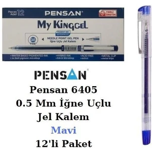 Tükenmez Kalem My-King Jel 12 Adet  0.5 mm Mavi 6405