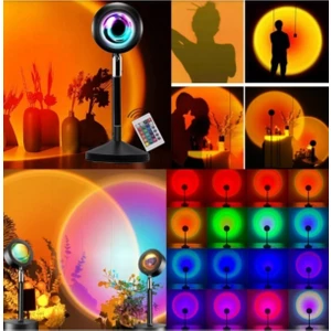 Sunset Uzaktan Kumandalı 180 Derece Dönen Gün Batımı 16 Renkli Rgb Atmosfer Projeksiyon