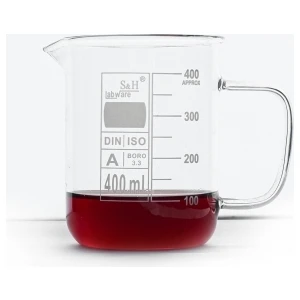 S&H Labware 400 ml Kulplu Beher