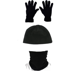 Siyah 3'lü Set: Polar Bere Boyunluk Eldiven