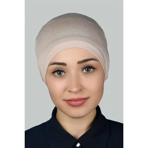 Hazır Pratik Geçmeli Lastikli Tesettür Bone - Bej