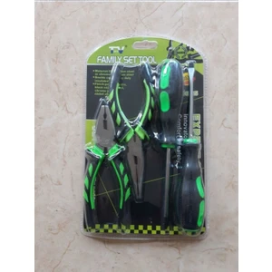Family Set Tools 4' Lü Tamir Seti Pense Kargaburnu 2 Adet Tornavida