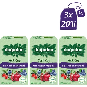 Yeşil Çay Nar & Yaban Mersini 20’li Bardak Poşet 3 Adet