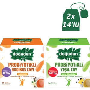Probiyotikli Yeşil Çay Açai Ananas 14'lü + Rooibos Vanilya 14'lü