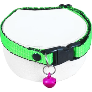 Neon Zilli Kedi Boyun Tasması Yeşil Renk