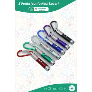 Ast Gross Pet 3 Fonksiyonlu Farklı Renklerde Kedi Lazeri Kedi Oyuncağı 1 Adet