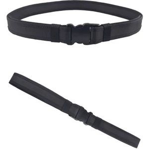 Siyah Ince Palaska - Ayarlanabilir Cırtlı Outdoor Kemer - 4 cm